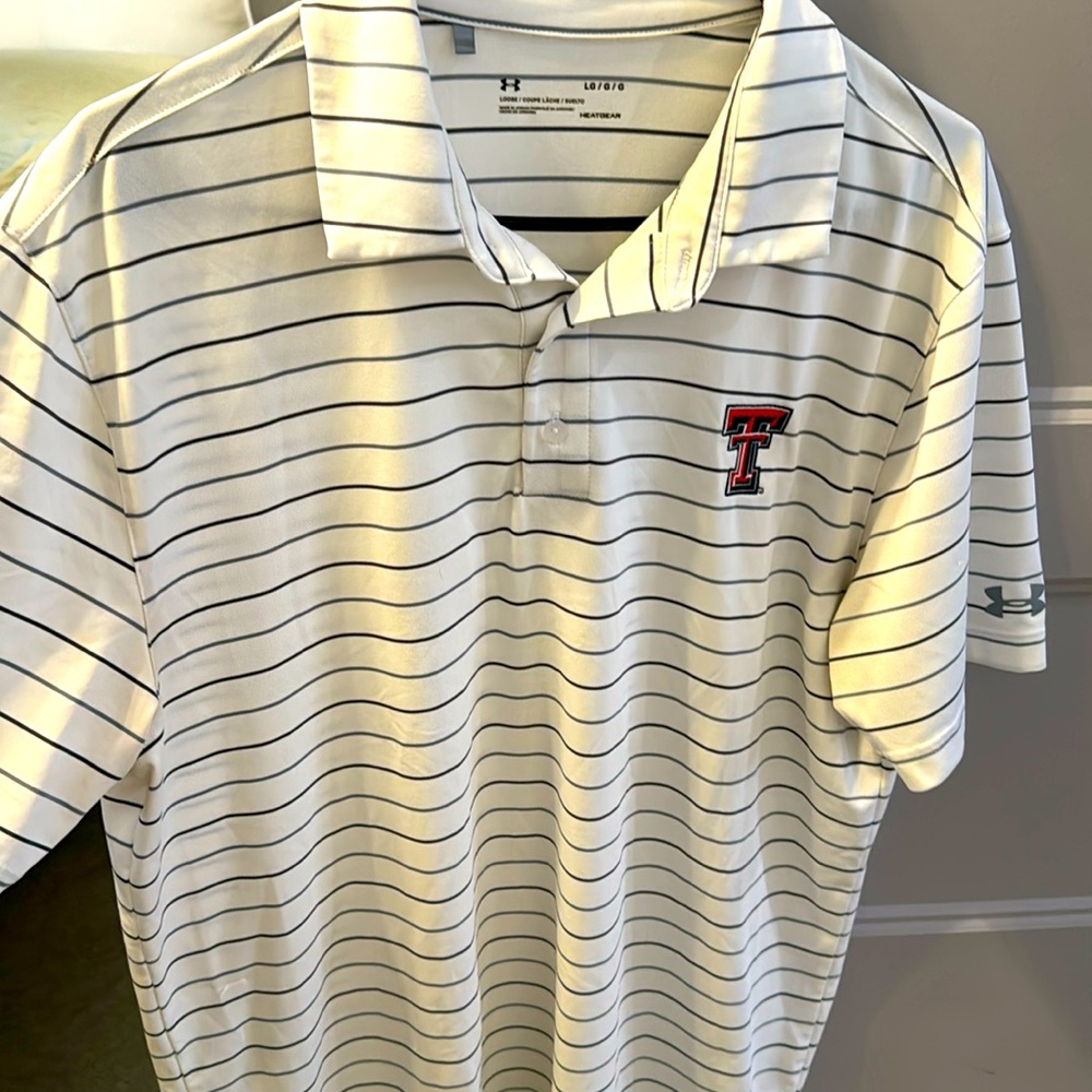 Men’s Under Armour polo with Texas Texc decal